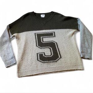 Urban Outfitters Colorblock V-Neck Jersey Sweater